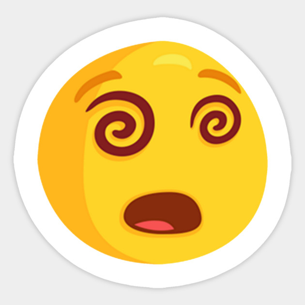 Dizzy Confused Emoji Emoji Sticker TeePublic